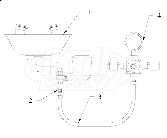 Speakman SE-TW-CU Eyewash/Mixing Valve Parts Breakdown