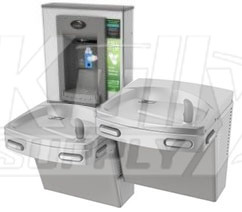 Oasis PG8EBFSL Stainless Steel Dual Drinking Fountain with Bottle Filler