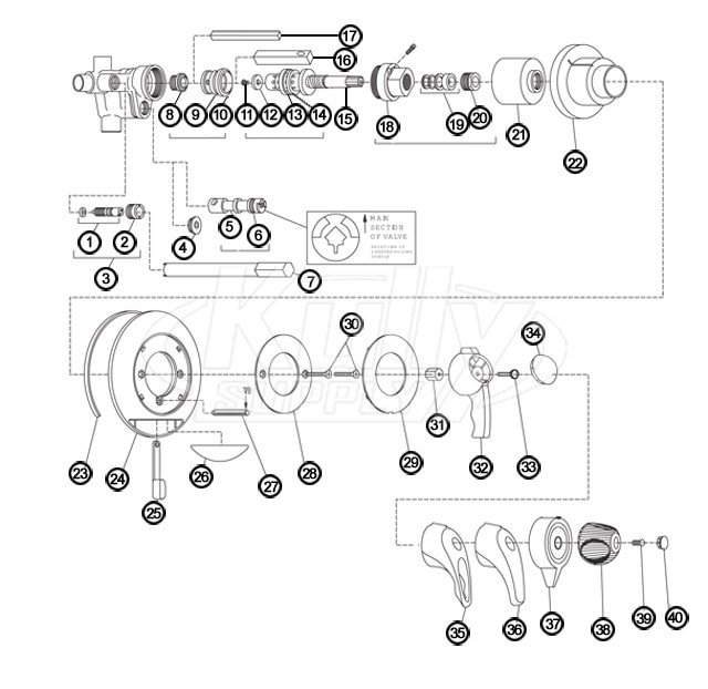 Symmons Temptrol 2 Parts Breakdown