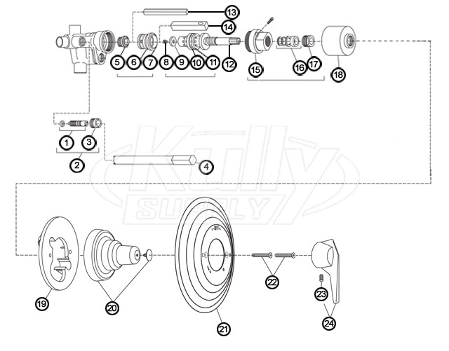 Symmons Temptrol Commercial Parts Breakdown