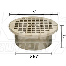 Zurn ZB400-5B Z400 "TYPE B" Round Strainer - Polished Bronze Top