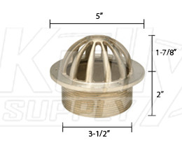 Zurn ZB400-5G Z400 "TYPE G" Round Strainer - Polished Bronze Top