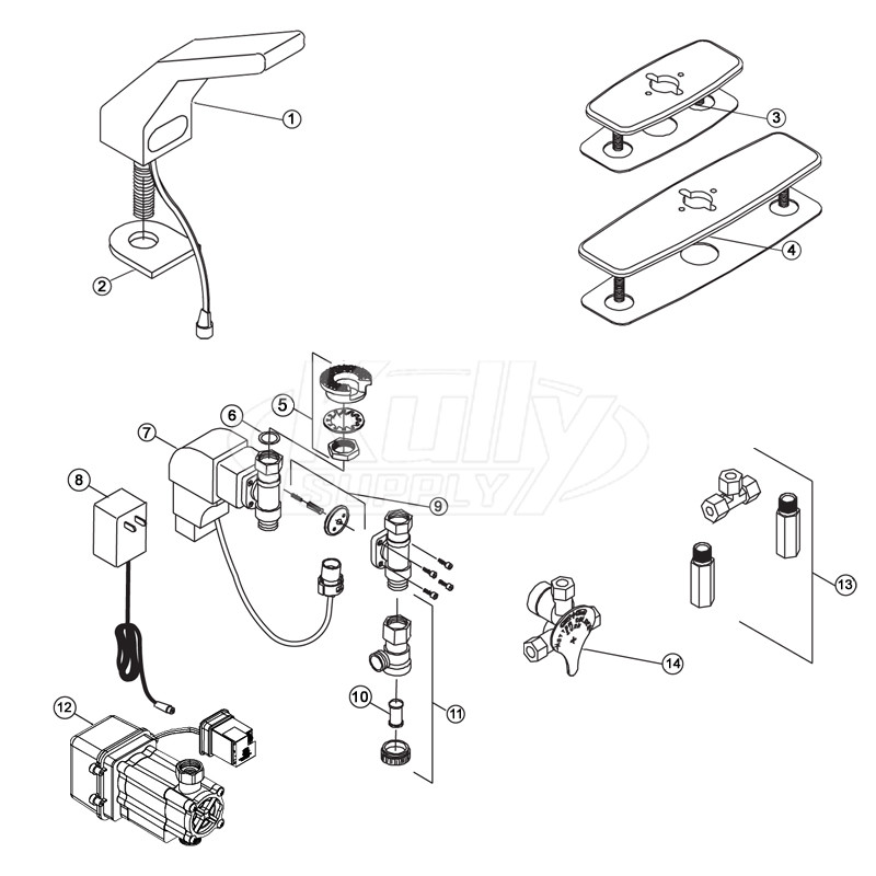 Zurn Z6912 AquaSense Faucet Parts Breakdown