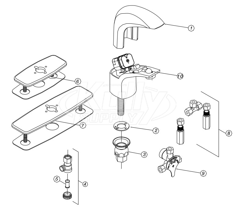 Zurn Z6919 AquaSense Faucet Parts Breakdown