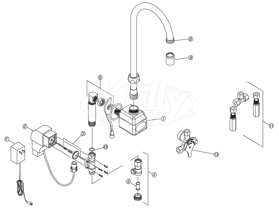 Zurn Z6922 AquaSense Faucet Parts Breakdown