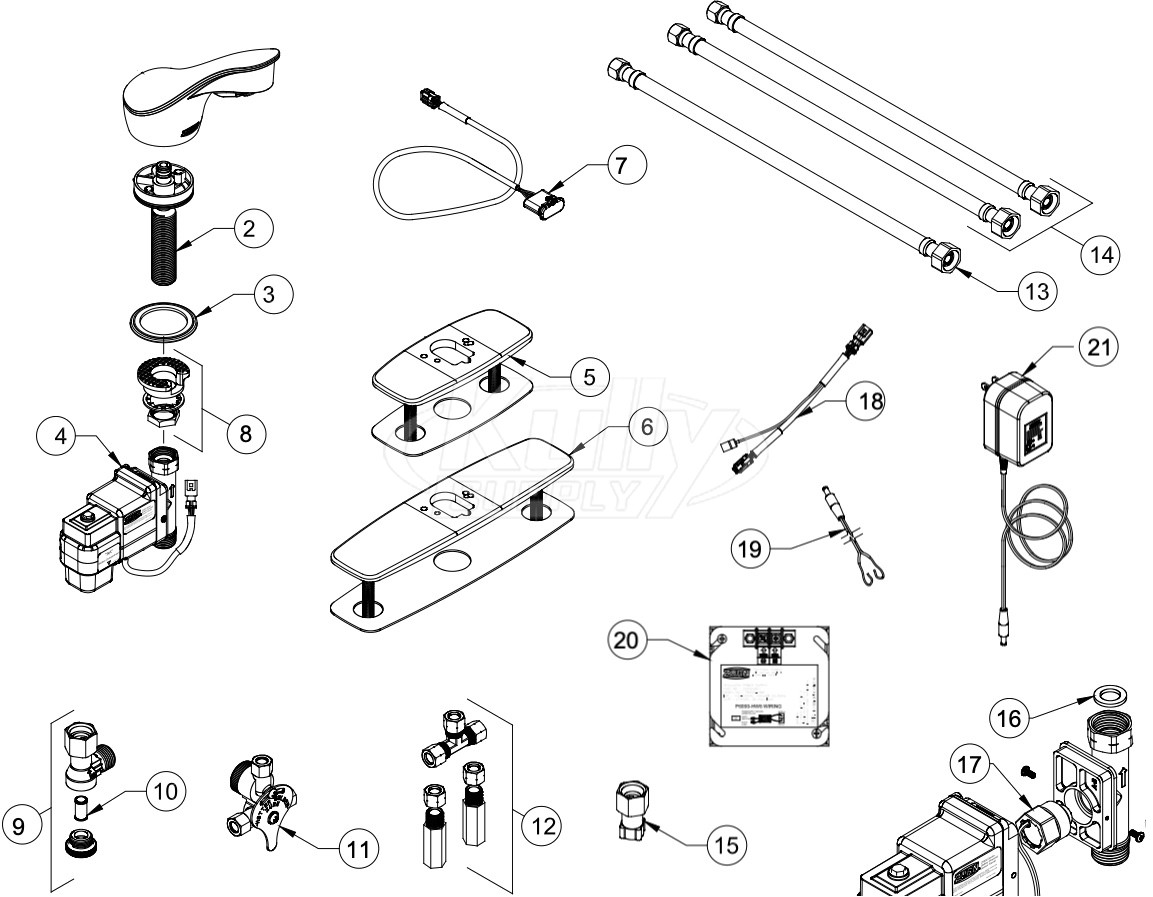 Zurn Z6951-XL Aqua-FIT Fulmer Faucet Parts Breakdown