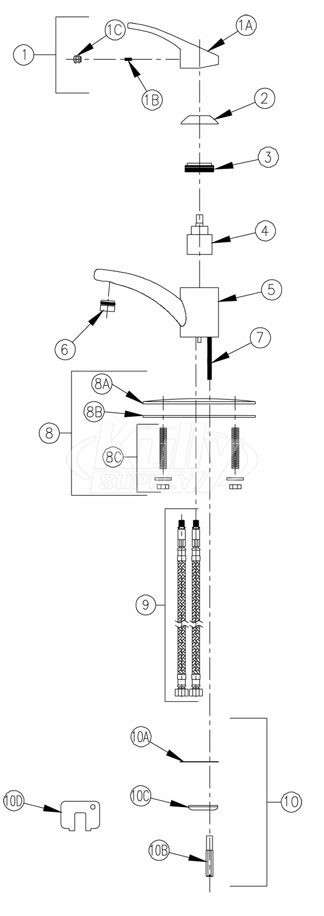 Zurn Z82200-XL-CP4 Parts Breakdown