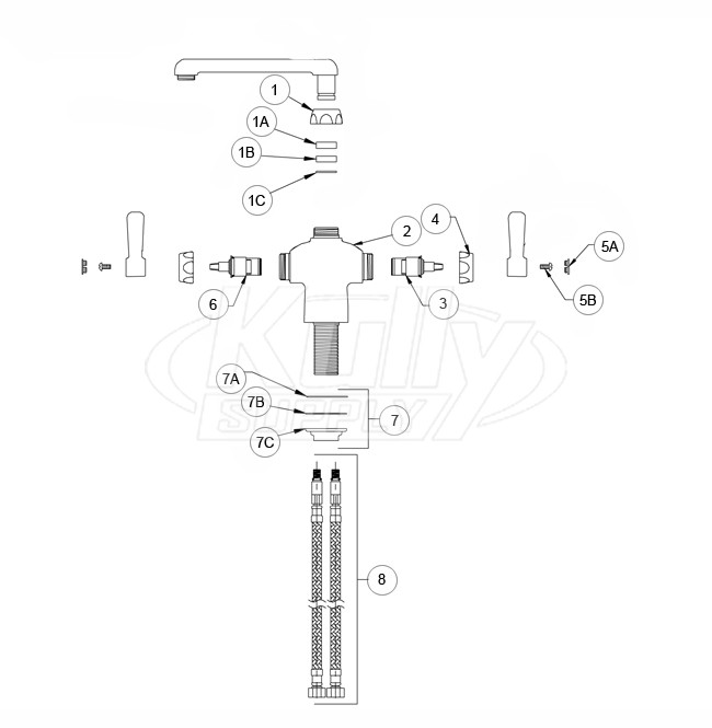 Zurn Z826F1 Parts Breakdown 