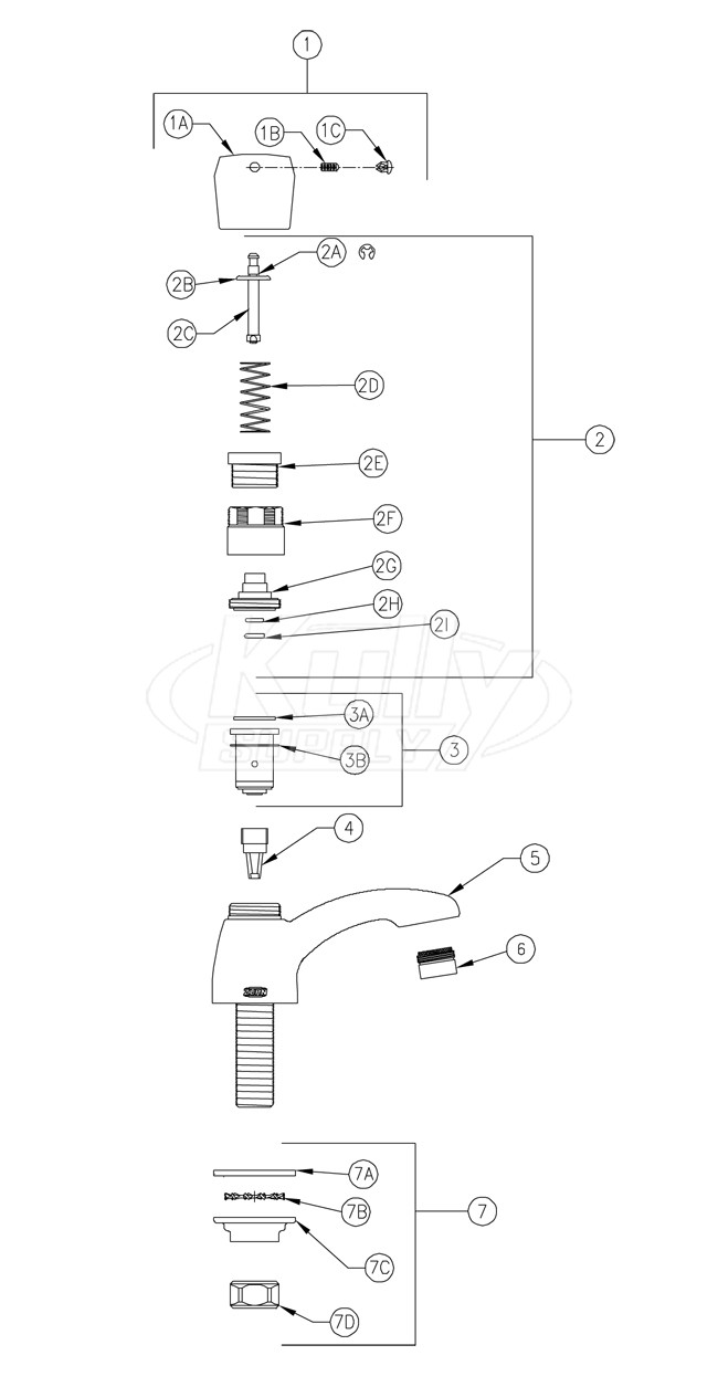 Zurn Z86100 Parts Breakdown 