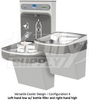 Elkay Ezh2o Lzstl8wslk Filtered Dual Station Drinking Fountain With Bottle Filling Station Kullysupply Com