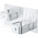 Elkay EDFPVR217C NON-REFRIGERATED In-Wall Dual Drinking Fountain with Vandal-Resistant Bubbler