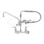 B-0184 8" Wall Mount Faucet, CV-Ceramas, Add-On Faucet, 12" Nozzle, VB, 20" Hose & B-0107