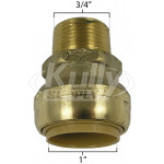 SharkBite U142LF Reducing Connector 1" x 3/4" MNPT - Lead Free