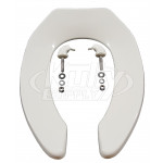 Zurn Z5955SS-EL White Elongated Open Toilet Seat