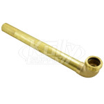Sloan F-25-A Rough Brass Slip Joint Elbow w/Tail 1.5" x 16"