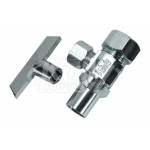 McGuire LFST09LK LF Angle Stop, 1/2 Nom Compression x 3/8