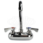 Krowne 10-400L 4" Wall Mounted Gooseneck Faucet