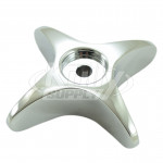 T&S Brass 002521-45NS 4-Arm Kitchen Handle, Chrome-Plated