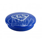 T&S Brass 018506-19NS Snap-In Index Button, Medium-Blue, T&S Logo