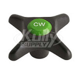 Chicago 205-CWJKNF 2-1/2" Plastic Cross Handle w/ Cold Water Index Button