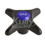 Chicago 205-GASJKNF 2-1/2" Plastic Cross Handle w/ Gas Index Button