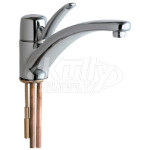 Chicago 2300-E34ABCP Single Lever Hot and Cold Water Mixing Sink Faucet