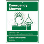 Guardian 250-009G Drench Shower Sign
