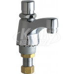 Chicago 333-SLOE12PSHABCP Single Supply Metering Sink Faucet