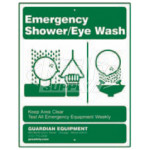 Guardian AP250-008G Drench Shower / Eyewash Sign