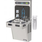 Halsey Taylor HydroBoost HTHB-HAC8WF-SS Filtered Stainless Steel Drinking Fountain with Bottle Filler