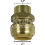 Sharkbite U092LF 3/4" x 1/2" FNPT Bullnose Connector - Lead Free 