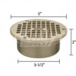 Zurn ZB400-5B Z400 "TYPE B" Round Strainer - Polished Bronze Top