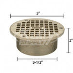 Zurn ZB400-5B Z400 "TYPE B" Round Strainer - Polished Bronze Top