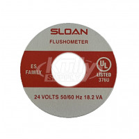 Sloan EL-102-2 Name Plate 24 VAC