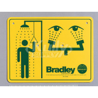 Bradley 114-052 Drench Shower / Eyewash Sign