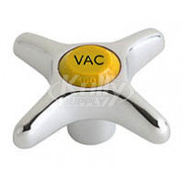 Chicago 204-VACJKCP 2-1/2" Metal Cross Handle w/ Vacuum Index Button