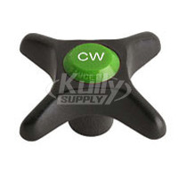 Chicago 205-CWJKNF 2-1/2" Plastic Cross Handle w/ Cold Water Index Button