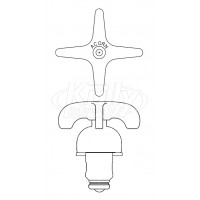 Acorn 2260-000-011 Exposed Flo-Cloz Hot Cross Handle W/Cartridge Assembly