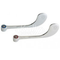 Chicago 319-PRJKCP 6" Elbow Blade Handles w/ Hot & Cold Index Buttons