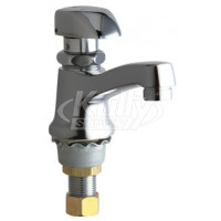 Chicago 335-E12HOTABCP Single Supply Metering Sink Faucet