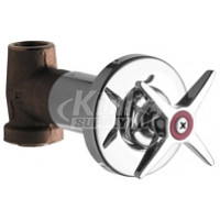 Chicago 770-HOTABCP Hot Water Concealed Straight Valve