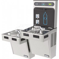 Halsey Taylor HydroBoost HTHB-HAC8BLRSS-NF Stainless Steel Dual Drinking Fountain with Bottle Filler