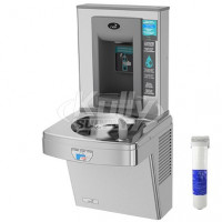 Oasis PGF8EBFT-STN Stainless Steel Sensor-Operated Filtered Drinking Fountain w/ Bottle Filler