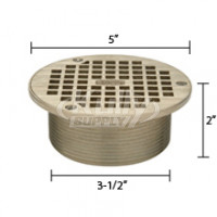 Zurn ZB400-5B Z400 "TYPE B" Round Strainer - Polished Bronze Top