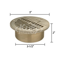 Zurn ZB400-5C Z400 "TYPE C" Round Hinged Strainer - Polished Bronze Top