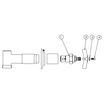 T&S Brass B-1029 Concealed Straight Valve - Slow Self-Closing, Vandal Resistant, Blank Index