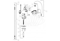 Chicago 116.202.21.1 Hytronic Contemporary Sensor Faucet Parts Breakdown