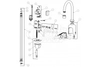 Chicago 116.223.21.1 Hytronic Gooseneck Sensor Faucet Parts Breakdown