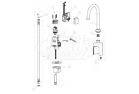 Chicago 116.430.AB.1 Hytronic Gooseneck Sensor Faucet Parts Breakdown