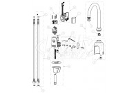 Chicago 116.432.AB.1 Hytronic Gooseneck Sensor Faucet Parts Breakdown